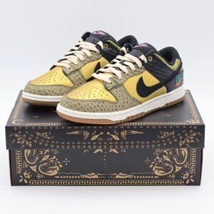 Nike dunk low Dia de Los muertos Black khaki metallic gold sail (women's) sz 8.5